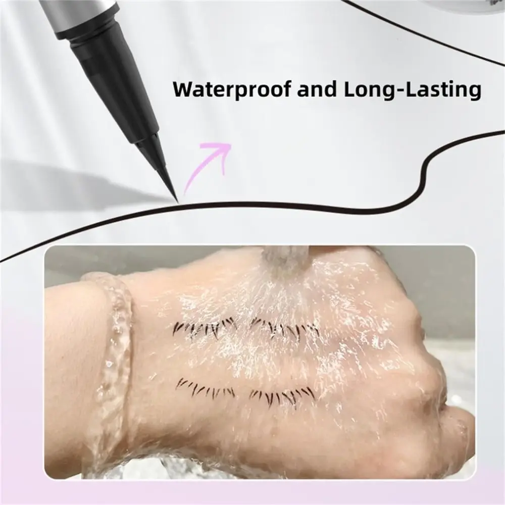 Neues wasserdichtes Stempelset für die untere Wimpern, schnell trocknend, tragbar, Stempel für untere Wimpern mit Tinte, einfach zu bedienender Silikon-Wimpernstempel mit 0,01 mm Spitze