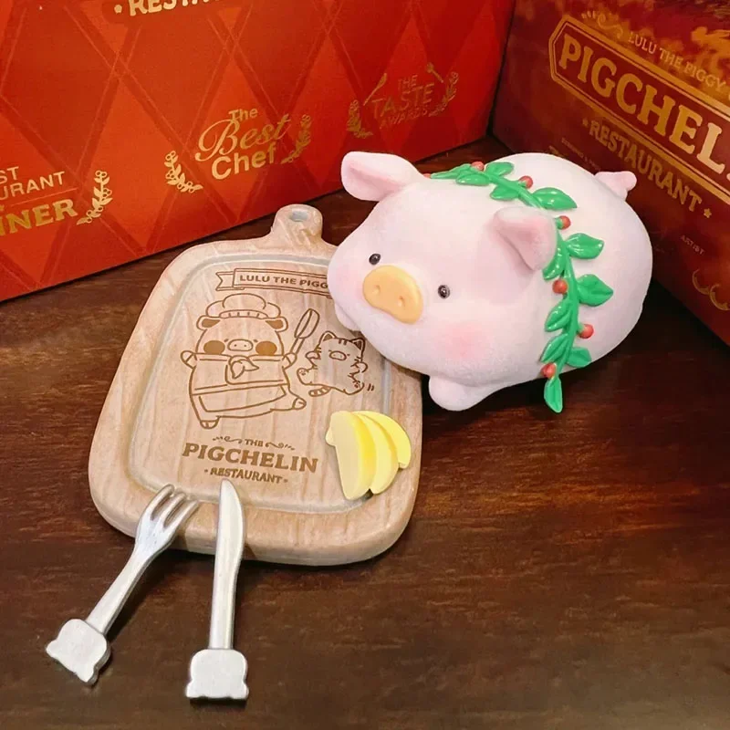 Lulu Pig Vijfsterren Restaurant Serie Blind Box Speelgoed Figuur Schattig Piggy Mystery Box Ornament Collectie Poppen Model Verrassingsgeschenken