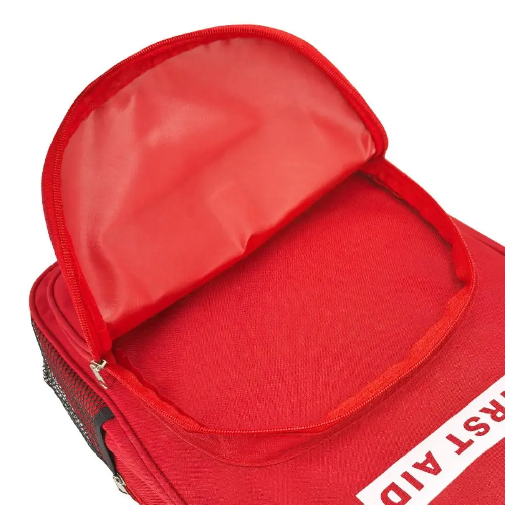 

Empty Emergency Medicine Backpack Anti-Scratch Red Outdoor Rescue Bags Multi-Pocket Nylon First Responder Trauma Bags
