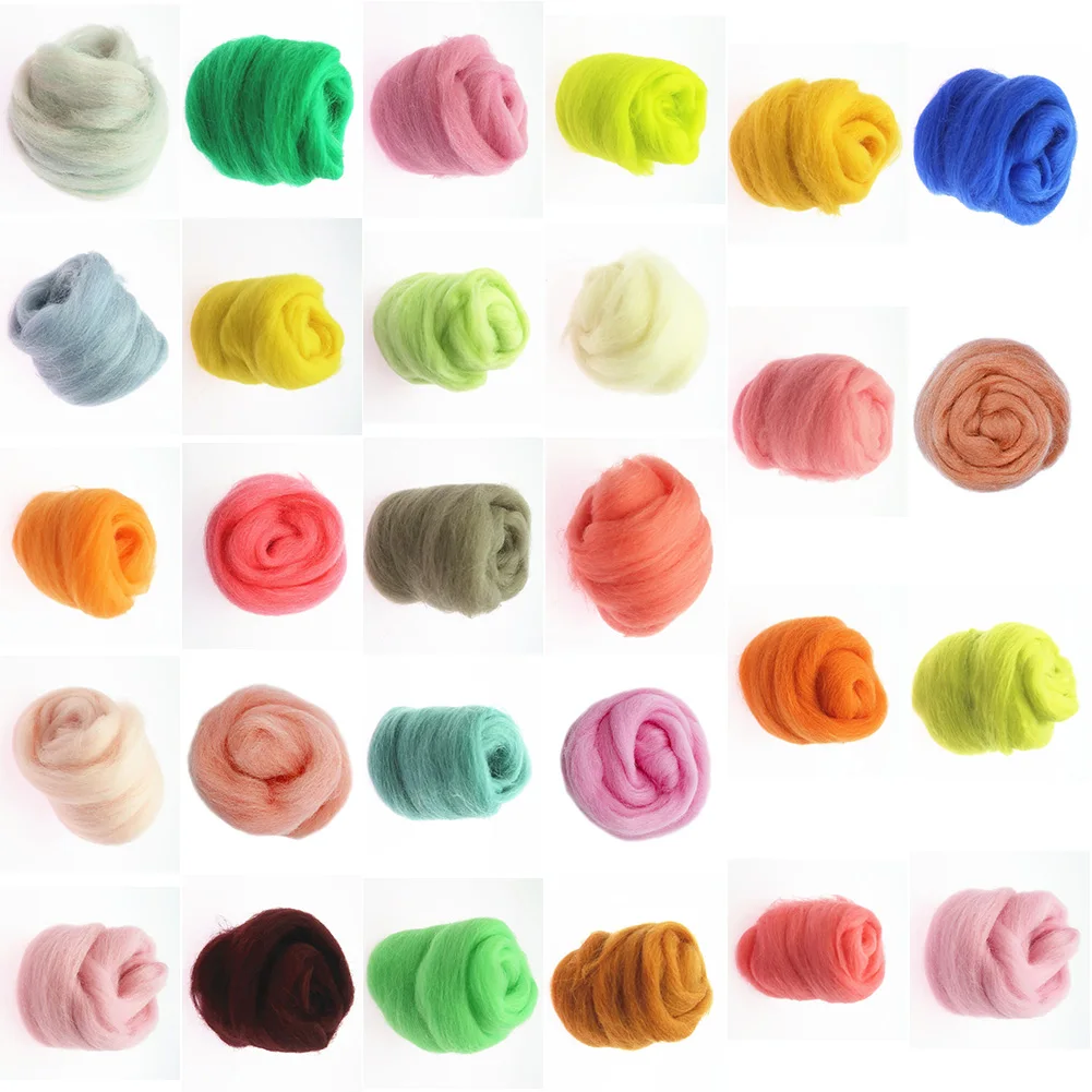 DIY Felting Wool Needle Felting Wool DIY Needle Felt New DIY Carded Wool Wet Felting Colour Pack 20G Needle Felting Wool Blue