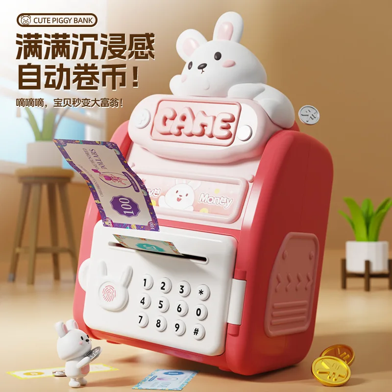 Fingerprint Password Electronic Money Bank, Kids Pretend Play Toy, Holiday Gift
