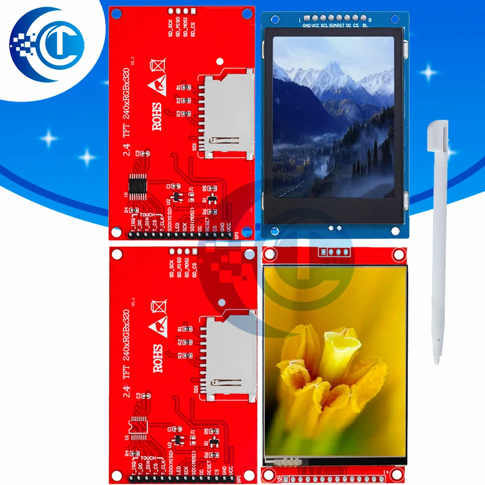 شاشة عرض TFT SPI 65K مقاس 2.4 بوصة 240*320 شاشة عرض ذكية 8P Drive IC ST7789 وحدة محرك IC #1