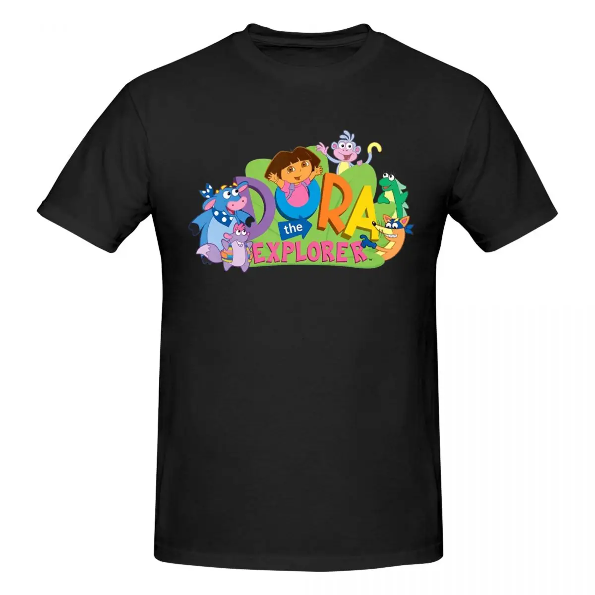 Men Doras The Explorer Trending T Shirt Vintage O-neck Cotton Anime Shirt