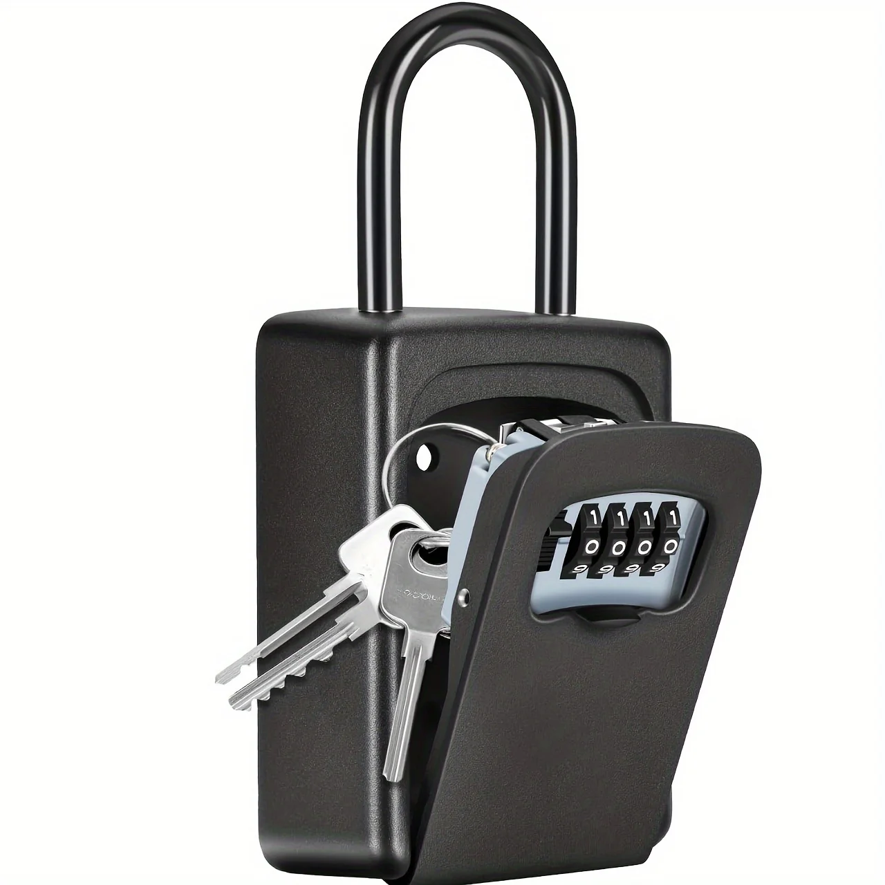 Caja de bloqueo de llaves grande impermeable con código de combinación reiniciable, caja fuerte de seguridad portátil para montaje en pared para uso en el hogar o la oficina al aire libre