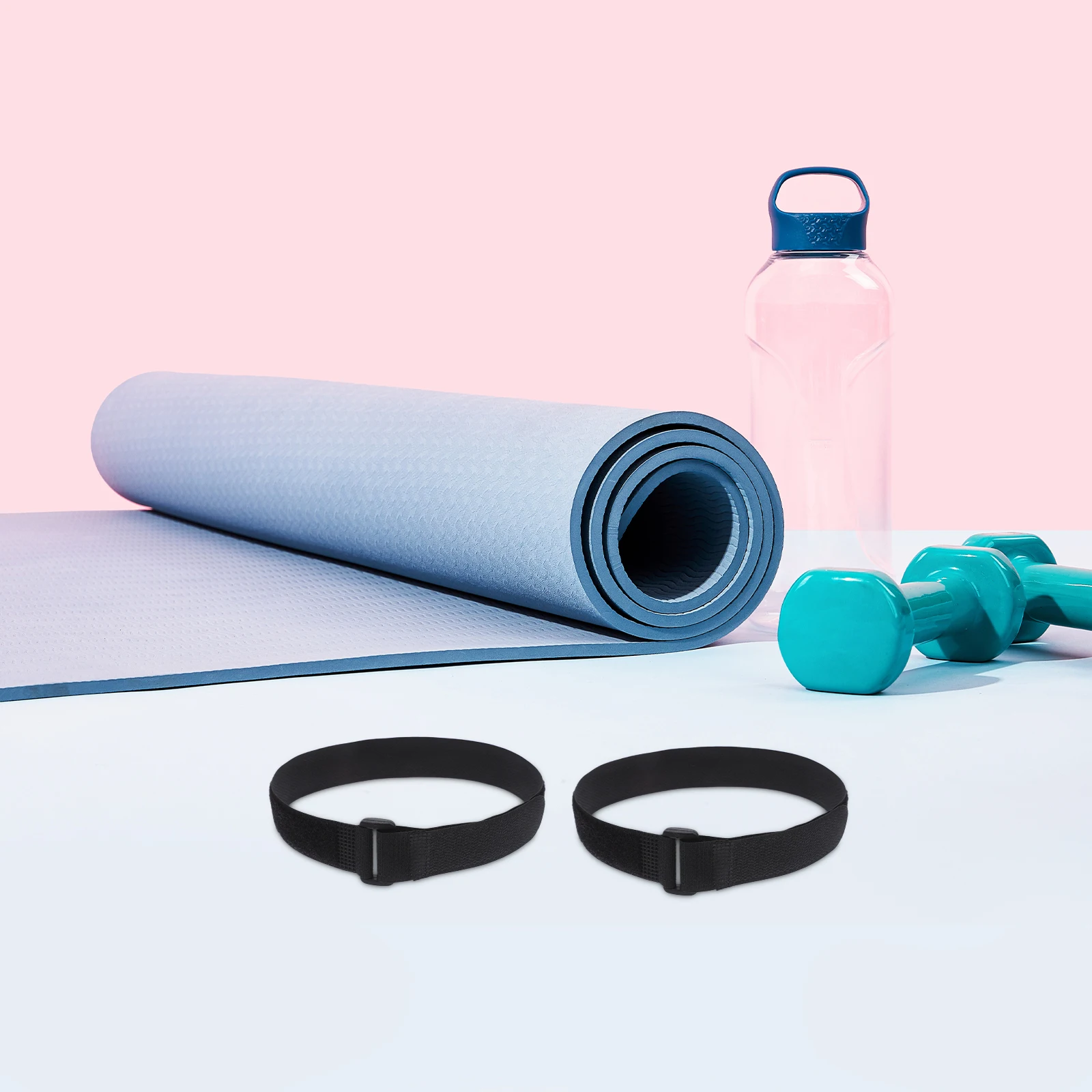 

12pcs Yoga Mat Straps 25x400mm Black Nylon Adjustable Carrying Sling Hook Loop Securing Holder Portable Practical