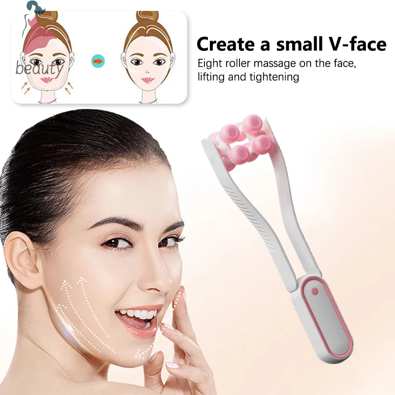 

Face Lifting Artifact Lifting And Tightening Roller Facial Massager Face Slimming Double Chin Removal V Line Lift Belt Skincare