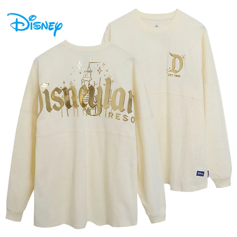 Disney-Sweat-shirt décontracté à col rond pour femme, pull à manches longues, pull unisexe, château Disney, mode pour couple