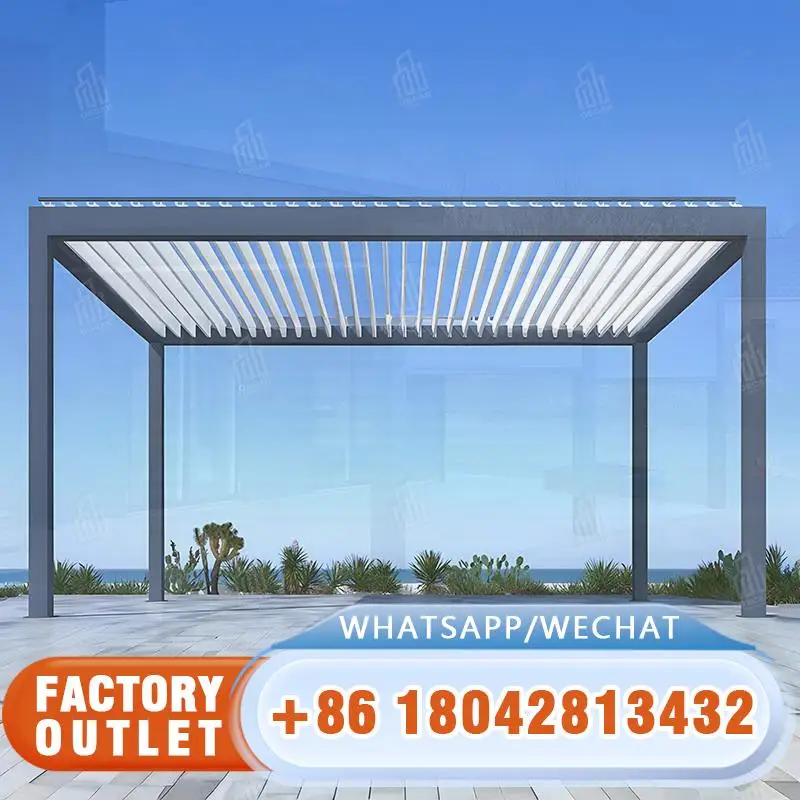 نمط جديد 3*4 4*3 متر نظام سقف كوة من الألومنيوم فناء خارجي لحديقة شرفة شرفة بيع العريشة