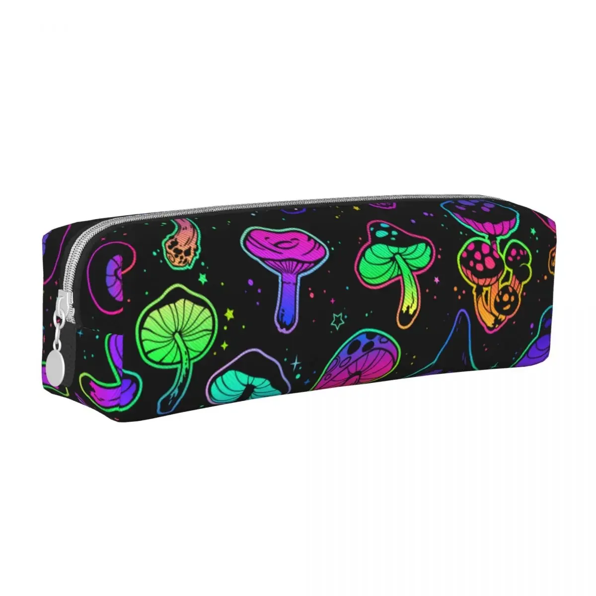 Bright Psychedelic Mushrooms Pencil Case Pen  Bags Girls Boys Big Capacity School Supplies Cosmetic  Pouch