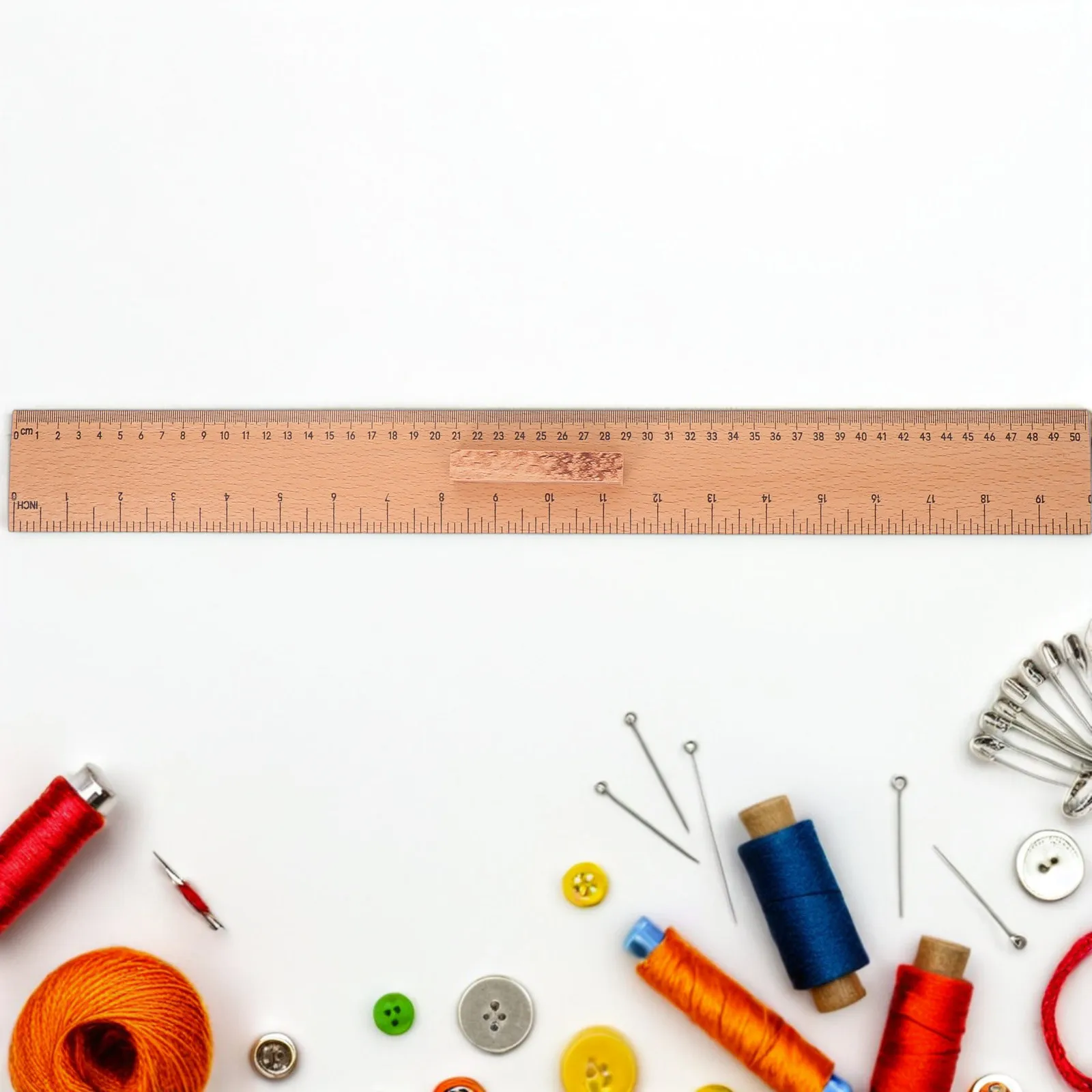 

Деревянная линейка ручной работы с односторонней разметкой, гладкой поверхностью, легкая, для шитья и квилтинга