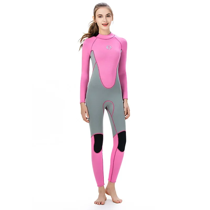 Wetsuit women  3mm neoprene wetsuits fullbody suit for Waterski Snorkel Surf diving  bodysuit  long sleeve