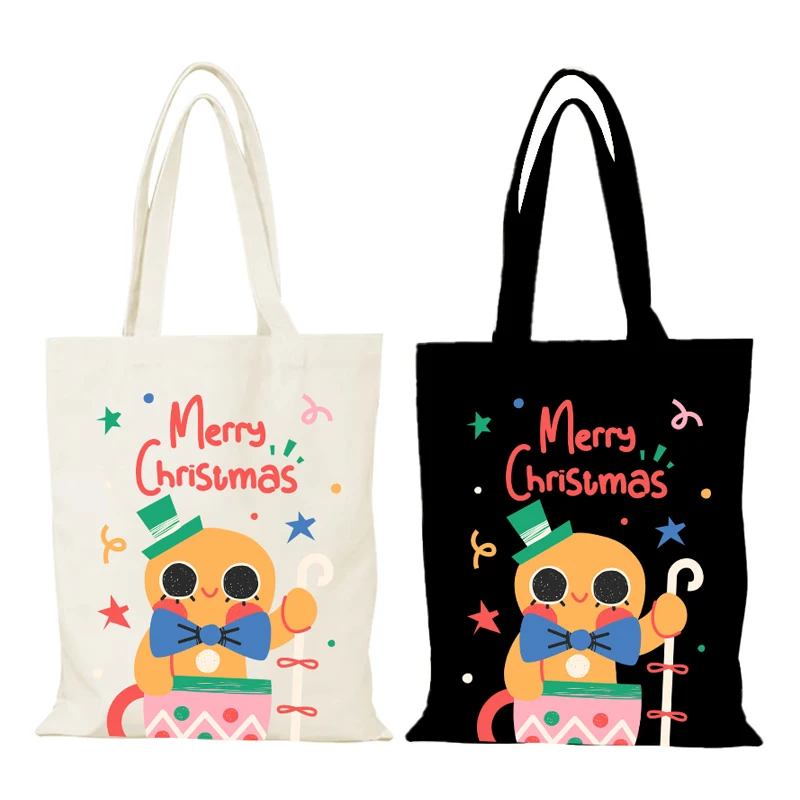 

Christmas Gifts the Tote Bag Fashion Cartoon Cloth Bags Women's Shoulder Bag Handbags Eco Shopper Shopping Beach Canvas Woman