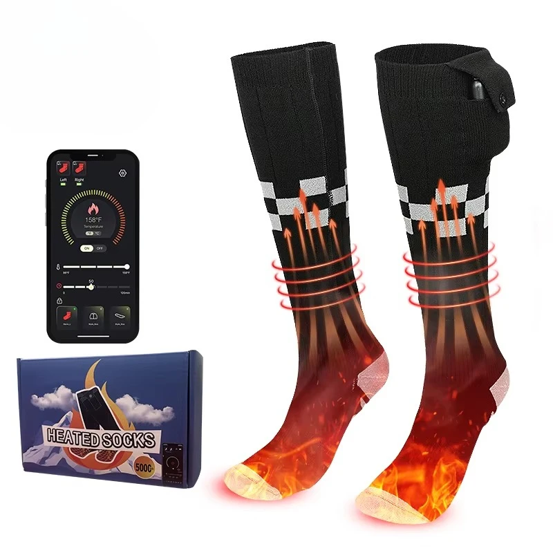 

USB Heateds Socks for Men and Women 3 Heat Settings Outdoor Winter Sports Gear Skiing Hunting Fishing Hiking