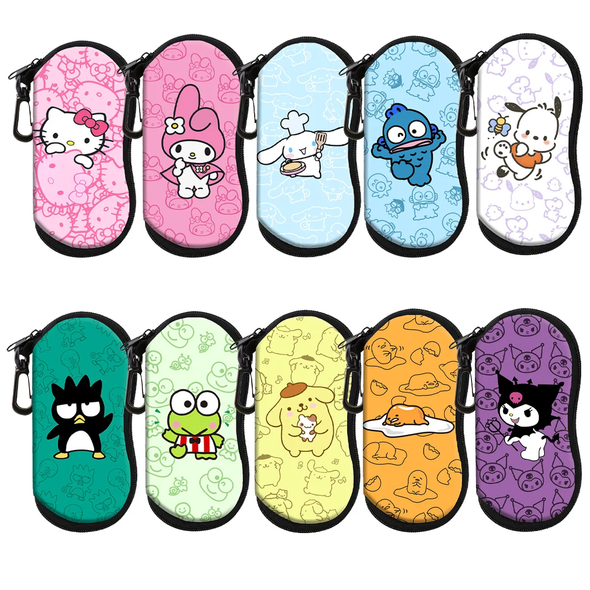 

Kawaii Anime Soft Shell Glasses Case Animals Glasses Protective Shell Clothing Accessories Men Women Fashion Glasses Bag Gifts