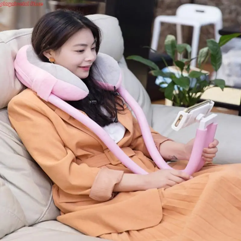 E8BA Hanging Neck Support Durable Anti Deformed U-shaped Plush Pillow Neck for Protection Supply Holder Durable