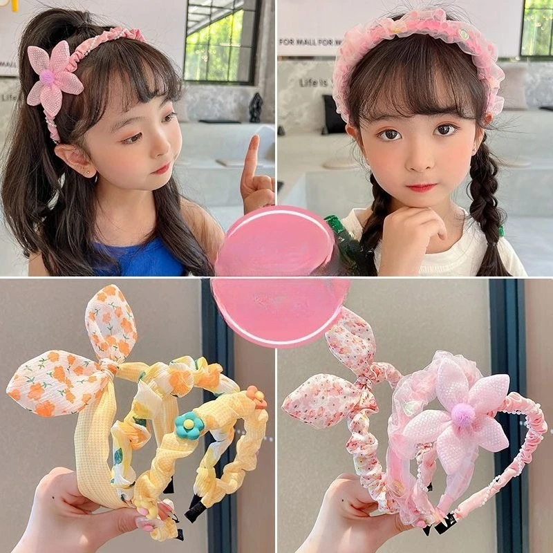 

6 шт., милая детская повязка на голову для девочек, пучок волос, заколка для волос, детская нескользящая заколка для волос, головные уборы, детские модные аксессуары для волос