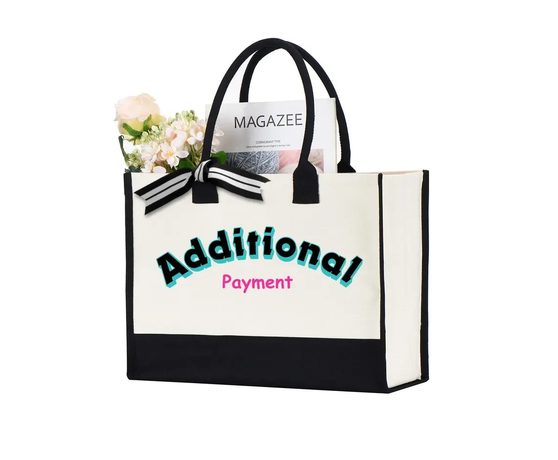 

Additional Payment Tote Bag Durable Canvas Bag for Payment Receipts Tools on-Site Transactions Practical Organizer Decoration