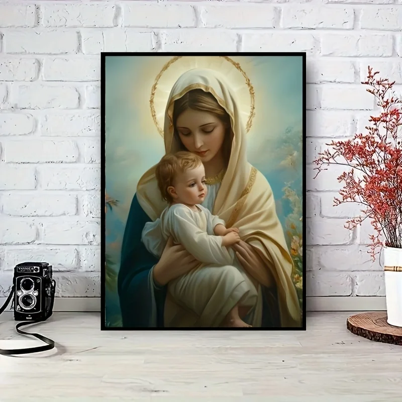 

500/1000/1200/2000PCS Puzzles for Adults the Virgin Mary Jigsaw Bedroom Living Room Religious Home Decoration