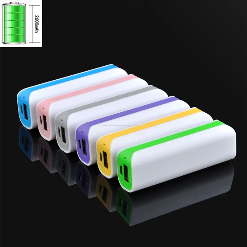 Mini Battery Bank Power Back Case Portable Cellphone 18650 Battery Backup Charger USB DIY Box Battery Storage Case