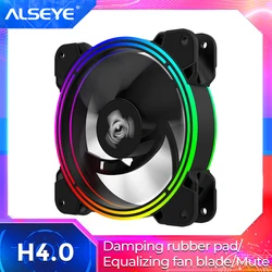 ALSEYE H4.0  Fan PC Cooling Fan 4 pin PWM 120mm Static LED RGB Computer Fan for Case and CPU Fan Replacement