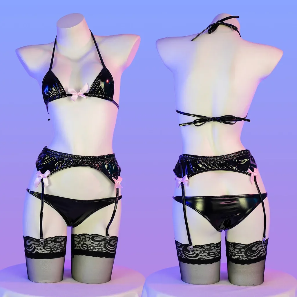 

Women Lingerie Exotic Sets Home Sleeping Nightwear Bandage Bikini Bras Top Briefs Panty Maid Cosplay Role Playing Uniform