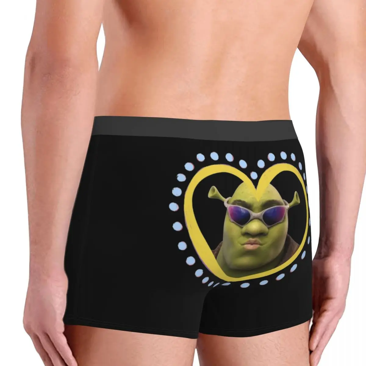 Man Sexy Shreks Heart Boxer Shorts Panties Soft Underwear Funny Male Hot Plus Size Underpants