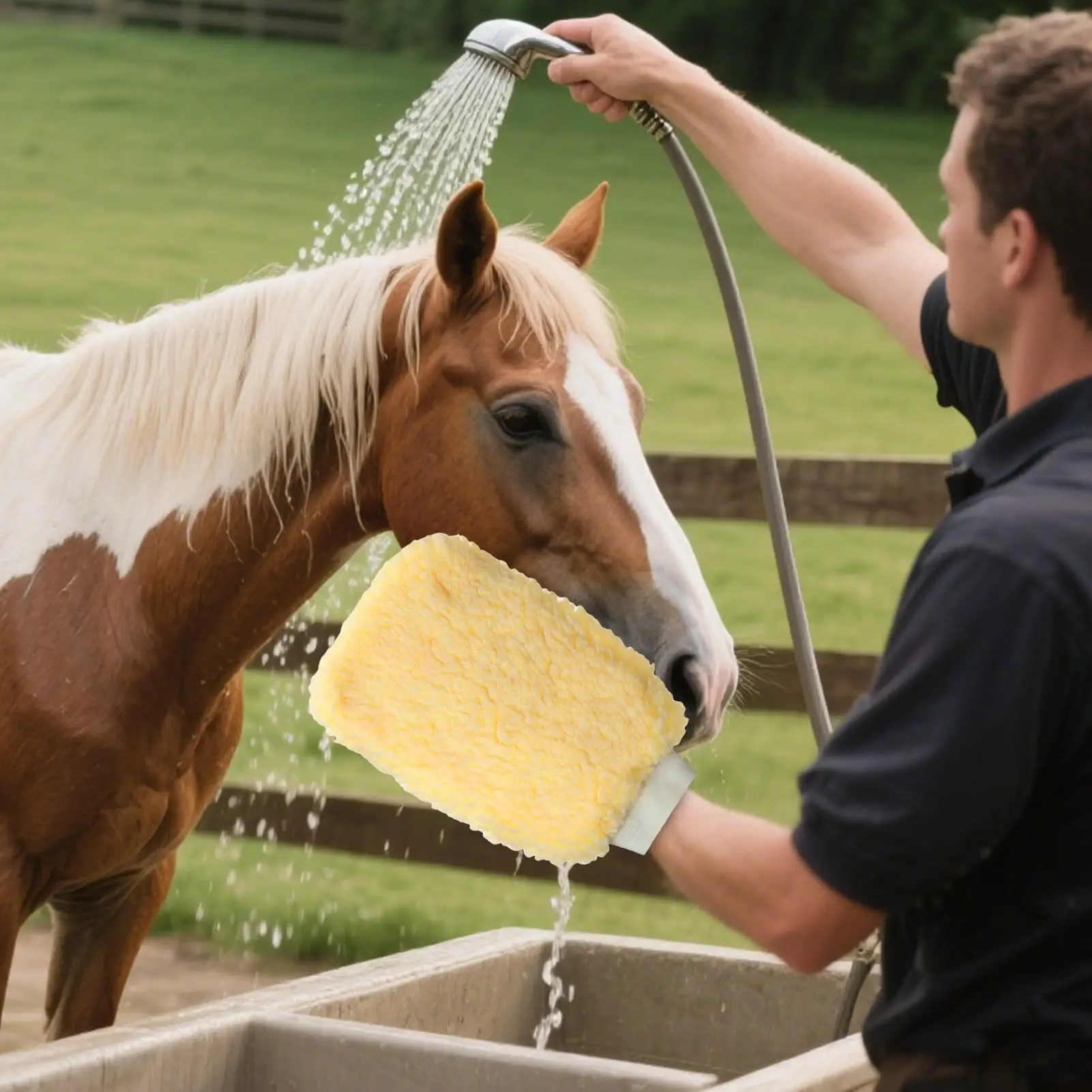 قفاز قضيب القراد للخيول، قفاز العناية بالصوف لتنظيف الاستحمام، قفاز حيوانات متعدد الوظائف للقطط والكلاب والأرنب