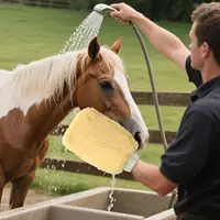 Tick Mitt Applicator Glove for Horses, Fleece Grooming Mitt for Bathing Cleaning, Multifunctional Animal Glove Cats Dogs Bunny 3