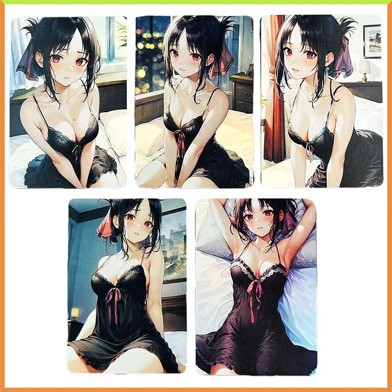 

Аниме История Богини ACG DIY Лазерные настольные игры Карты Shinomiya Kaguya Игрушки для мальчиков Коллекционная карта Рождественский подарок на день рождения
