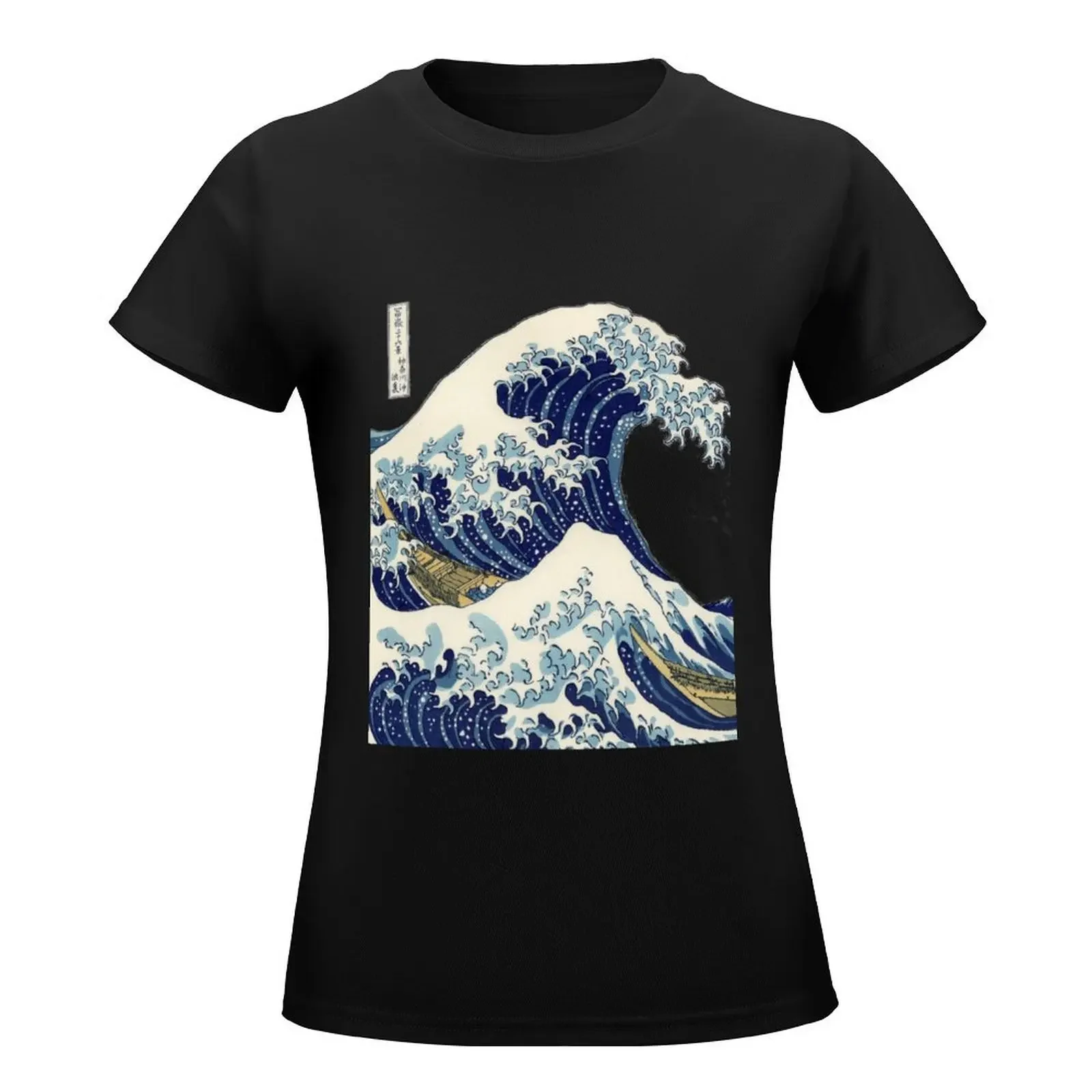 The Great Wave Off Kanagawa Transparent T-Shirt summer top summer tops t-shirts for Women loose fit