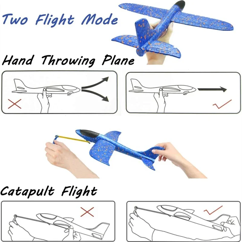 Rubber Band Launch Foam Airplanes 13.5\