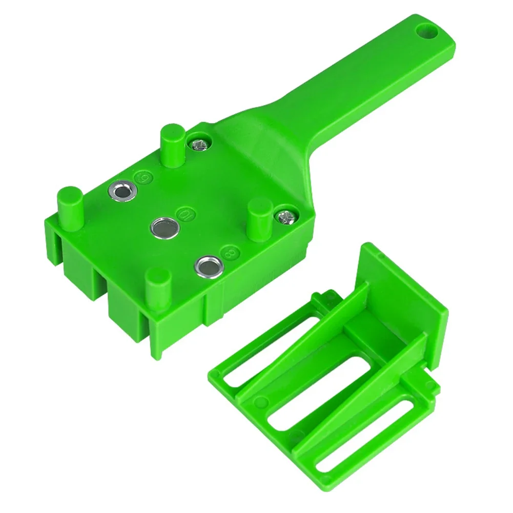 

Green Doweling Jig Carpentry Hole Jig Set Drill Carpentry Fixture Sturdy Construction Tool Wear-resistant Bushings
