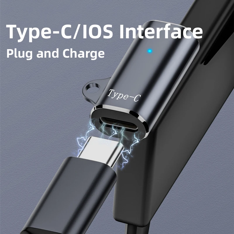 USB C/for iOS to Magnetic Adapter Connector 90 Degree Bone Conduction Headphone Charger Converte for Shokz AS800/S803/S810/AS700 image 3