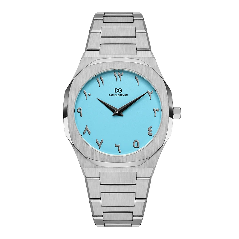 7.5mm Thickness 2026 Dress Quartz Watch Stainless Steel Band Arabic Numerals Mineral Glass 5ATM 125g Lightweight