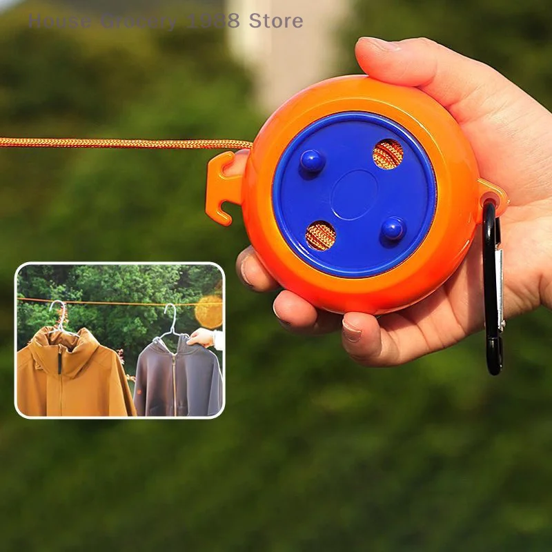 

1 Pc Clothesline Laundry Drying Rope Outdoor Clothes Line Windproof Anti-slip Retractable Cord For Hotel Camping Accessories