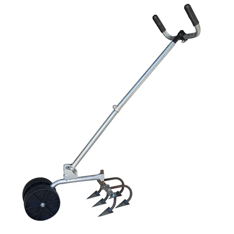 Hand Propelled Weeding Tool Multi-purpose Weeding Soil Loosening Hoe Hand Propelled Plow Portable Digging Hoe