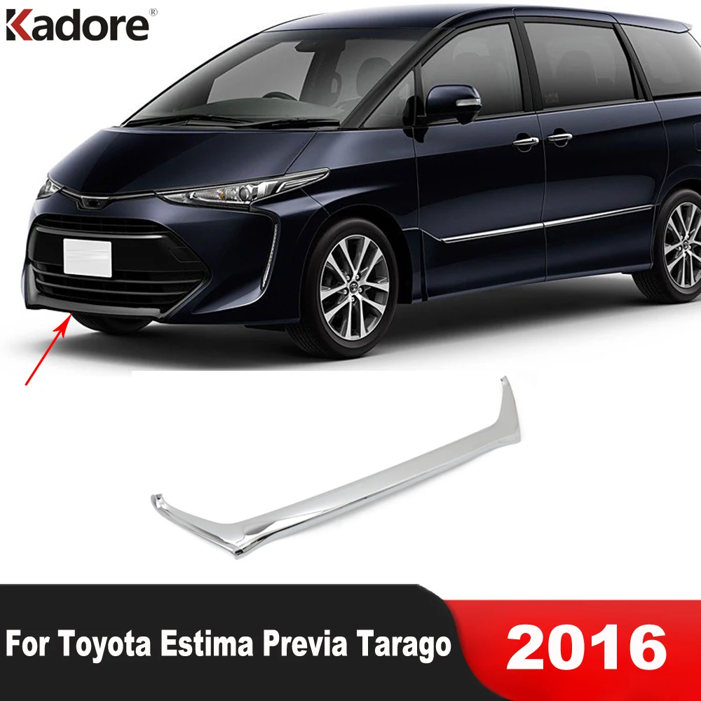 Front Bottom Bumper Cover Trim For Toyota Estima Previa Tarago 2016 Chrome Car Head Lower Grille Grill Molding Trims Accessories