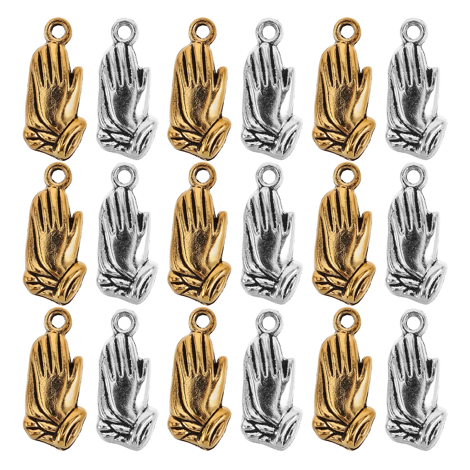 

100 PCS Prayer Alloy Accessories Charms for Bracelet Making Necklace Craft Jewelry