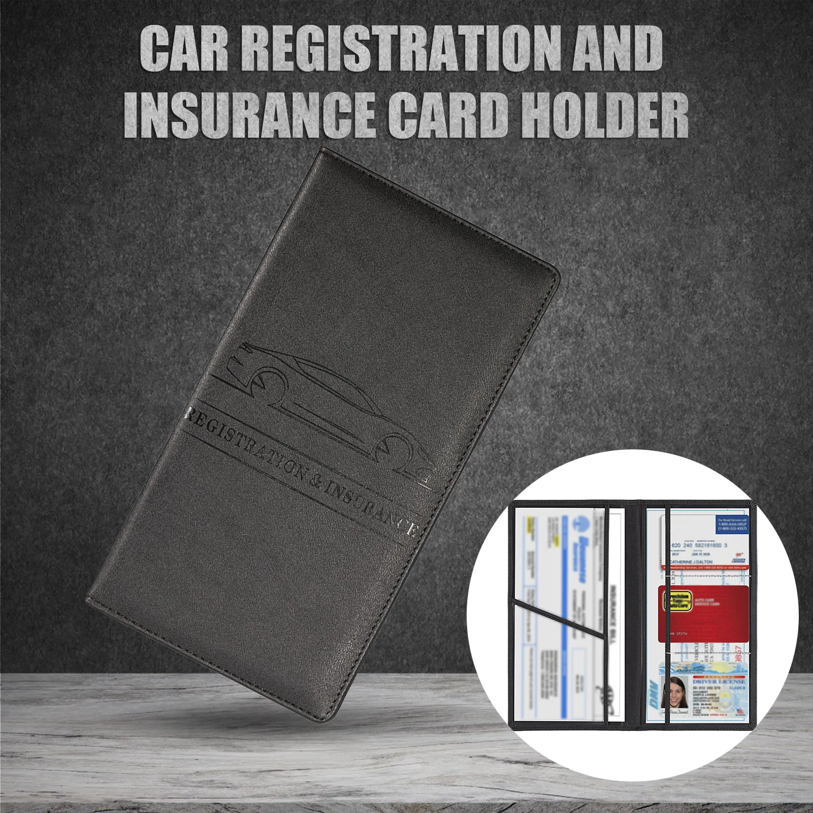 New Car Registration Insurance Card Holder Driving License Cover Case Car Auto Documents Drivers License Holder Storage Bag