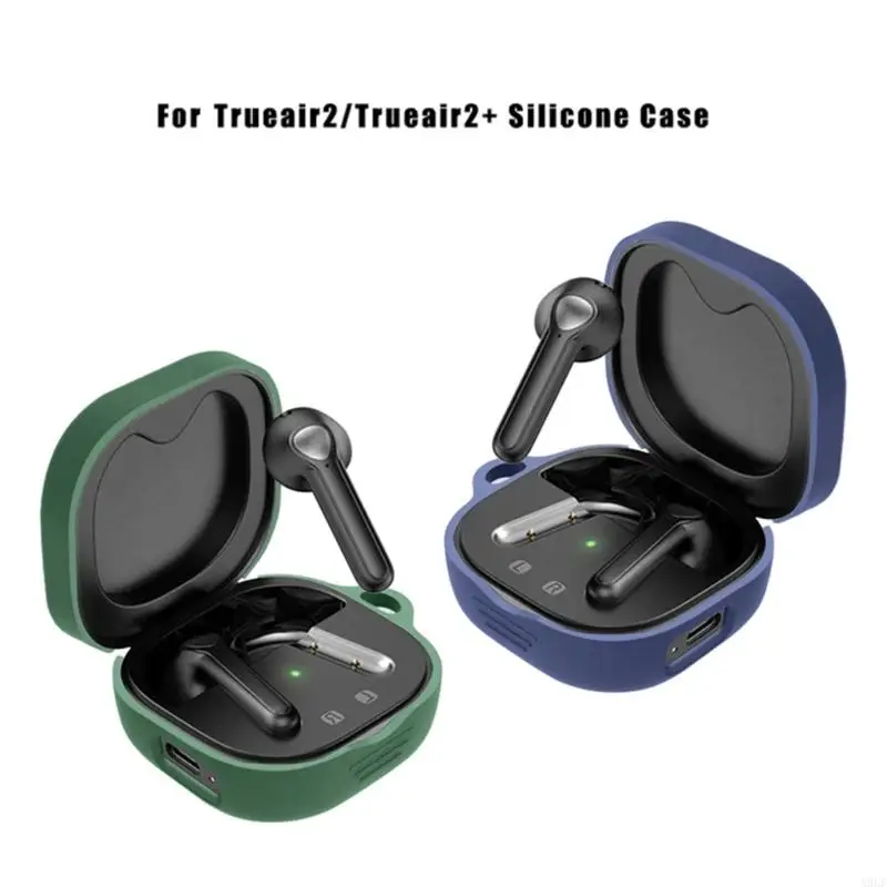 A9LF ซิลิโคนสำหรับฝาครอบป้องกันเชลล์สำหรับ SoundPeats trueair2/2+ หูฟังสำหรับเคส