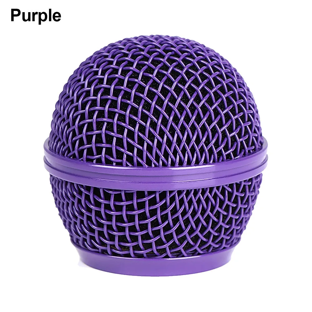 1 pièce Grille de remplacement en maille d'acier pour microphone SM58, forme sphérique