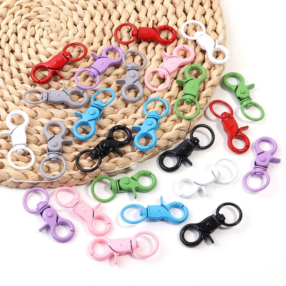 5 قطعة/الوحدة الملونة قطب مشبك قفل السنانير المفاتيح سبليت حلقة رئيسية موصل لحقيبة مفتاح سلسلة DIY بها بنفسك مستلزمات صناعة المجوهرات #6