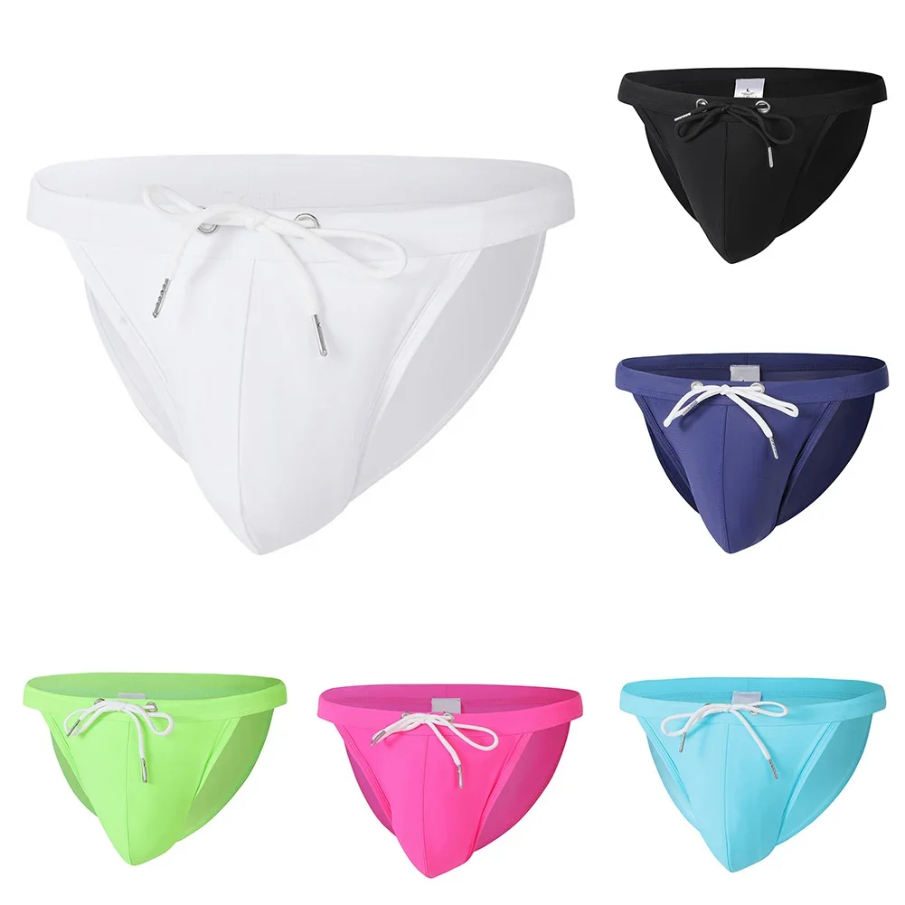 Clothing Mens Swimwear Beach Beach Shorts Breathable Drawstrings Elastic Party Solid Solid Color Swim Briefs Male