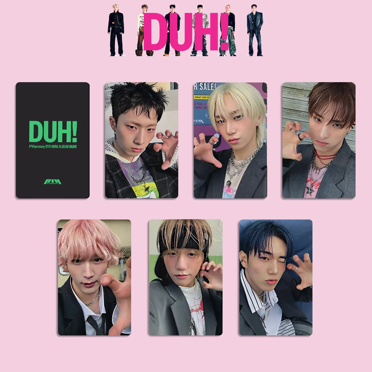 Kpop P1HARMONY DUH Album Photocards List INTAK THEO JONGSEOB photo