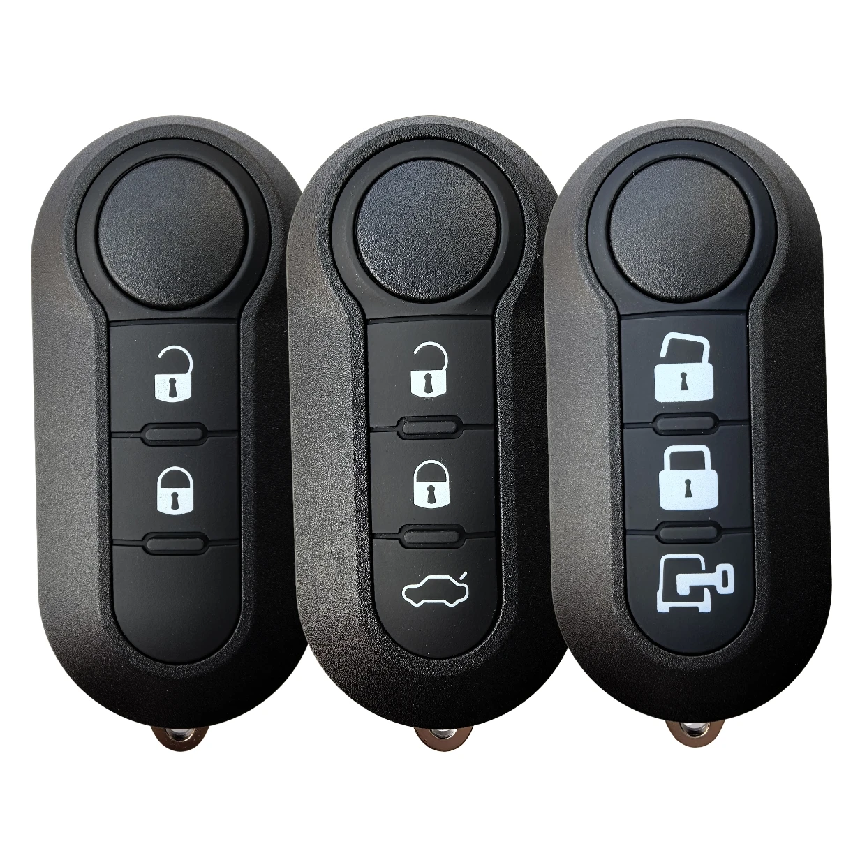 Jingxin 2/3 Tasten Autoschlüssel-Fernbedienungsgehäuse, Leeres Gehäuse mit SIP22-Klinge für Fiat 500 Panda Punto Bravo – Detail 2