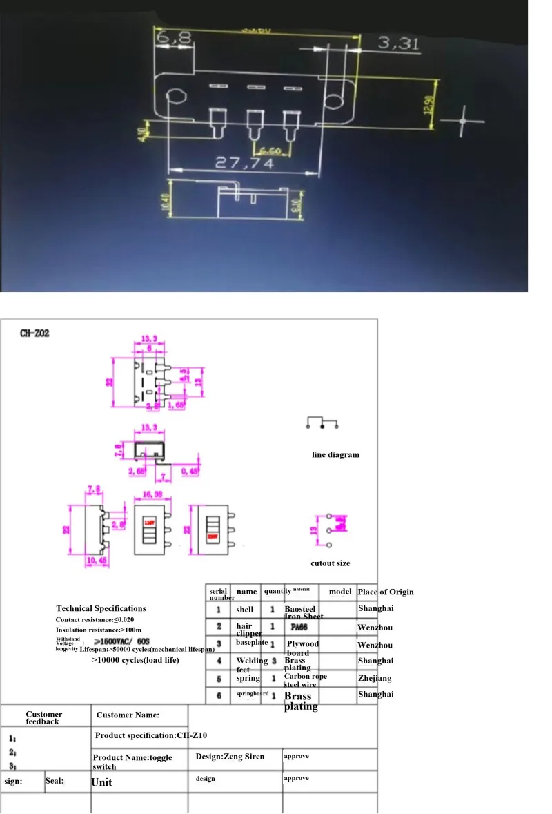 5 Stück Spannungswandler, 115 V auf 230 V, Schiebeschalter, 110 V–220 V, Spannungswandler, Kippschalter. – Detail 2