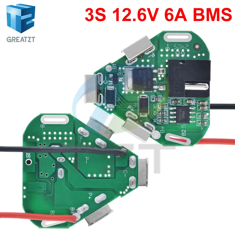 3S 12.6V 6A BMS Li-ion Lithium Battery Protection Board 18650 Power Bank Balancer Battery Equalizer Board for Electric Drill