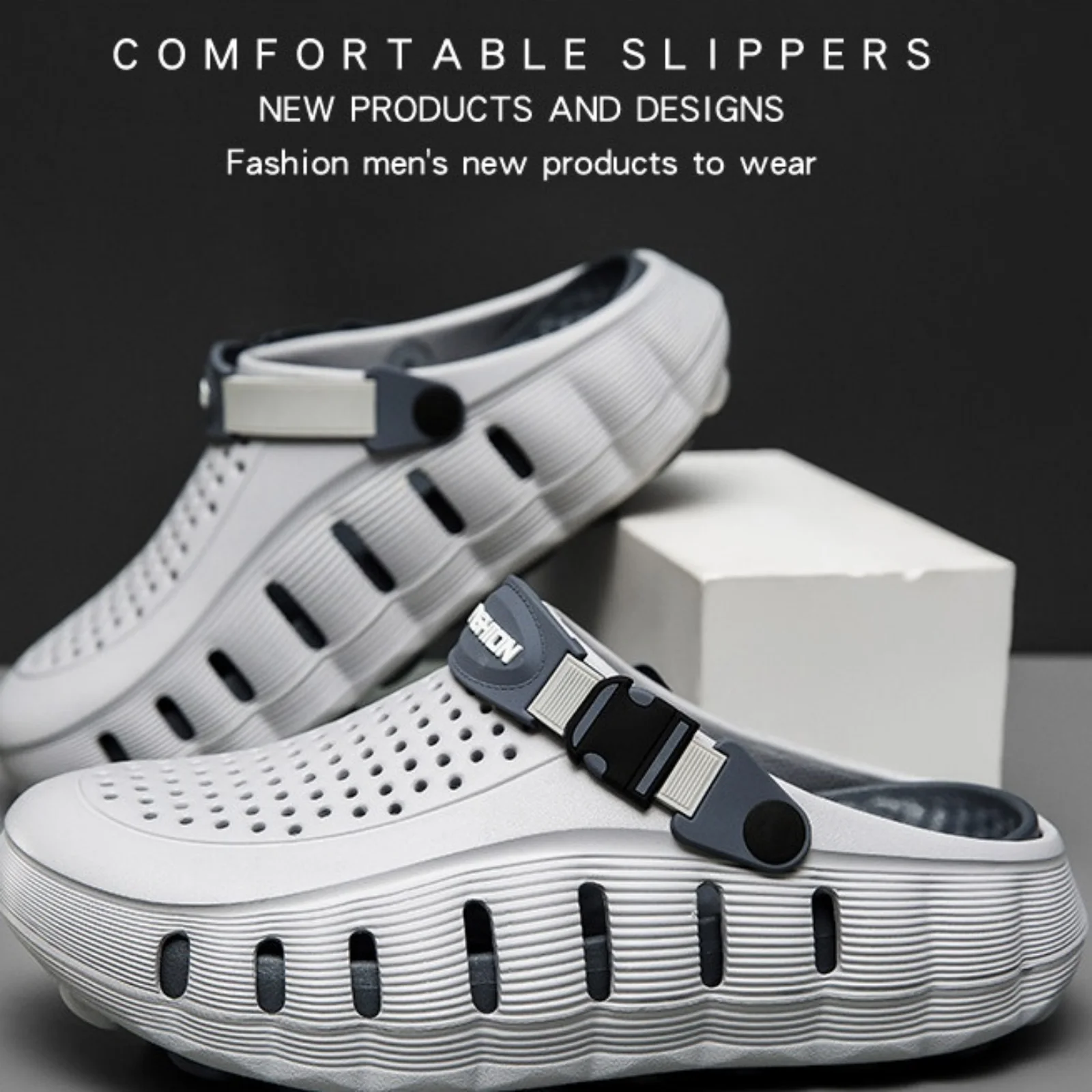 Men's New Eva Hollow-Out Soft Thick-Soled Comfortable Functional Casual Fashion Clogs, Suitable for Home, Indoor and Outdoor Use, Daily Commuting, Versatile view 5