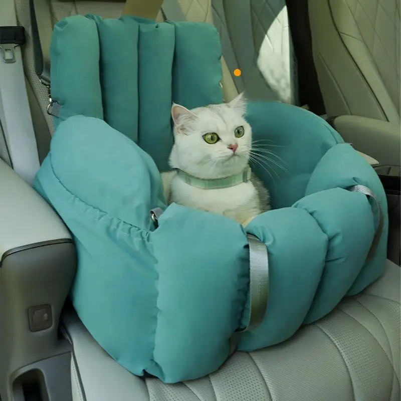 Car Dog Seat Cat Soft-Sided Carriers Adjustable Enclosed Cat Bag Puppy Car Seat Car Pet Seat Stable Travel Carrier Bed For Small