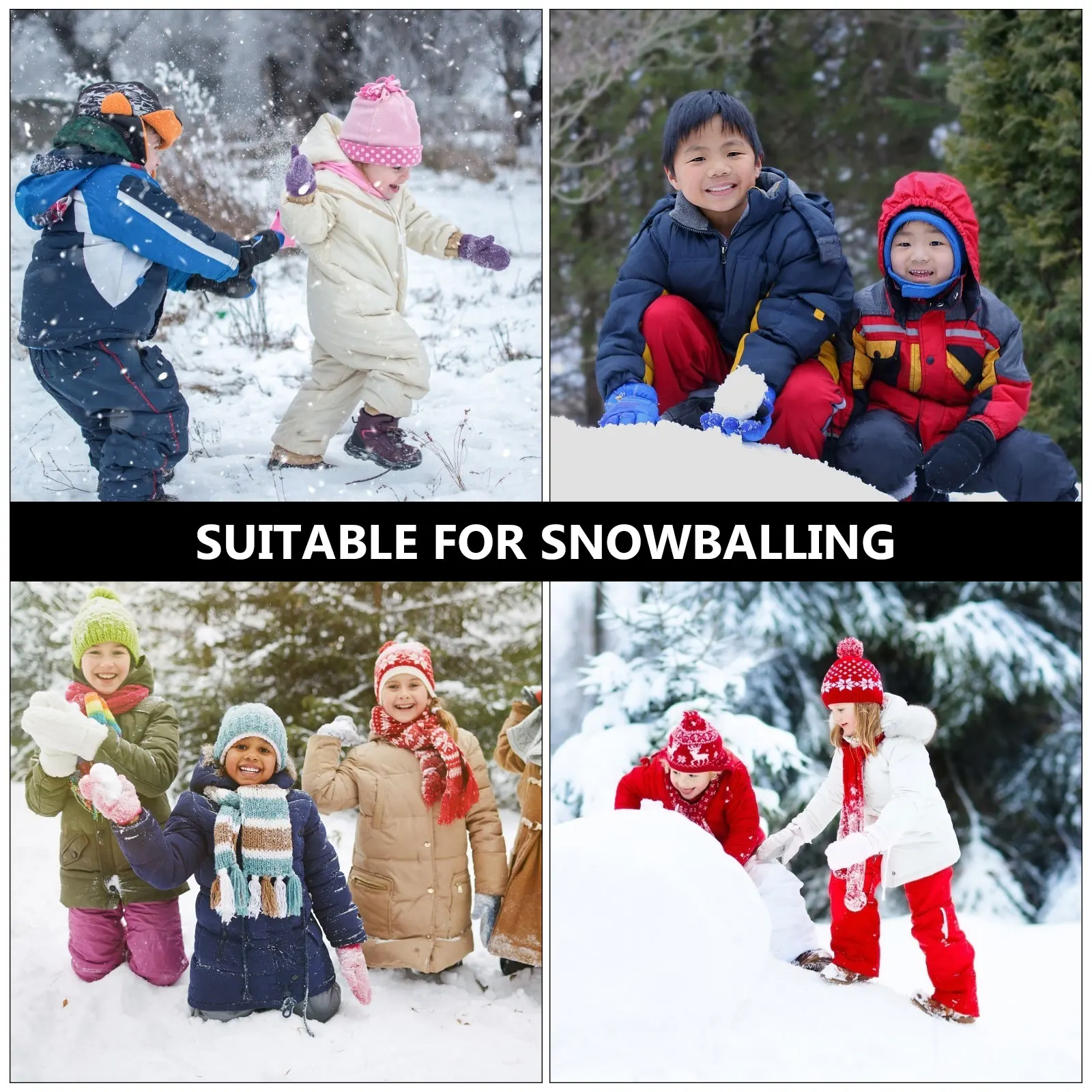 

3pcs Snow Ball Maker Tool Winter Fun Clamp For Kids Outdoor Play Plastic Mold Clip With Sand Mud Bath Bombs Keep Hands Warm